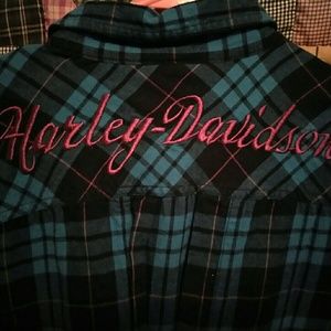 Harley Davidson Flannel Studded Shirt